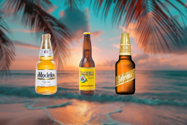 mexican lagers at the beach