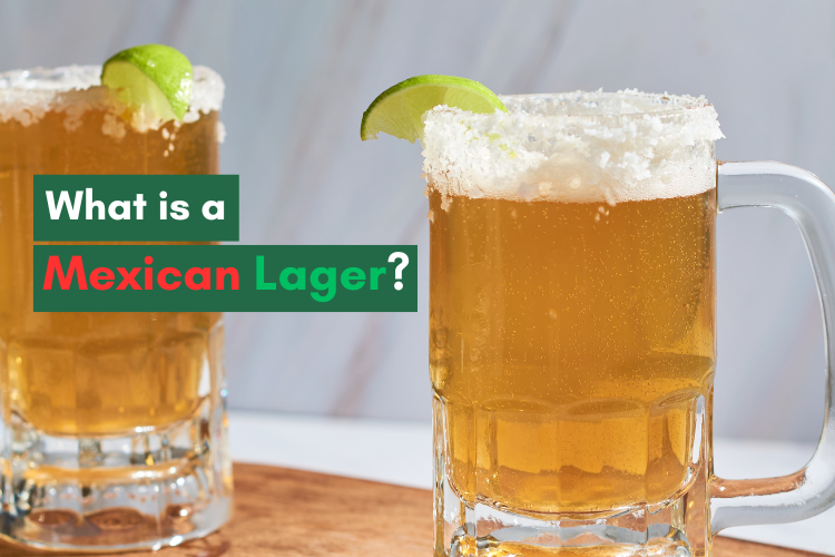 two mexican lagers in glasses with salt and lime